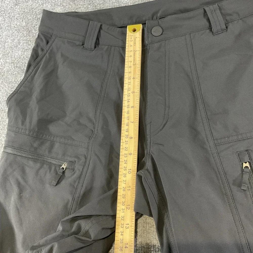 The North Face Mens Hiking Shorts 34 Black Stretch ZipPocket Outdoor Performance